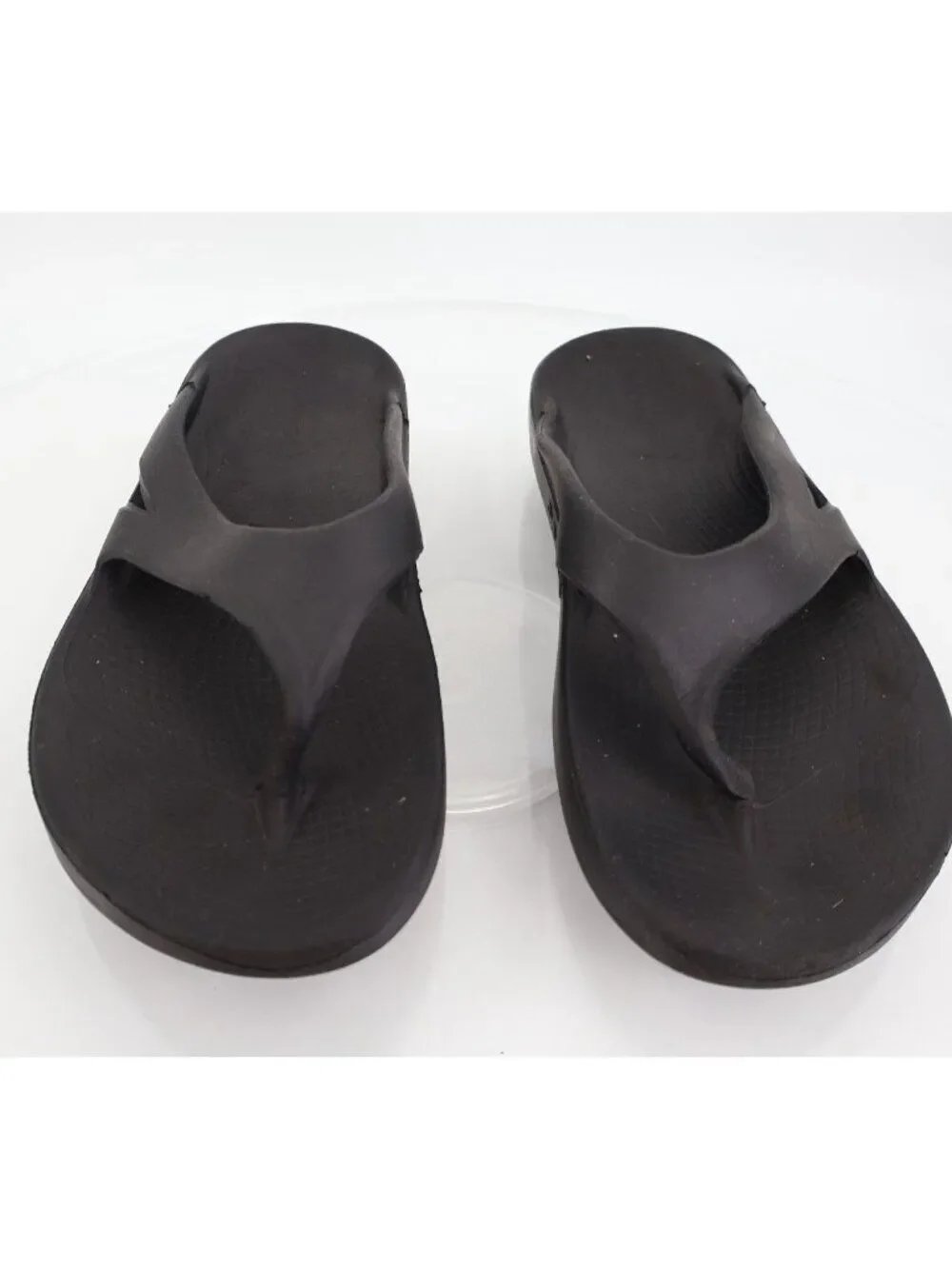 Oofos Womens OOriginal Sandal Size 8 Black Thong Slide Sport Recovery Shoe Comfy